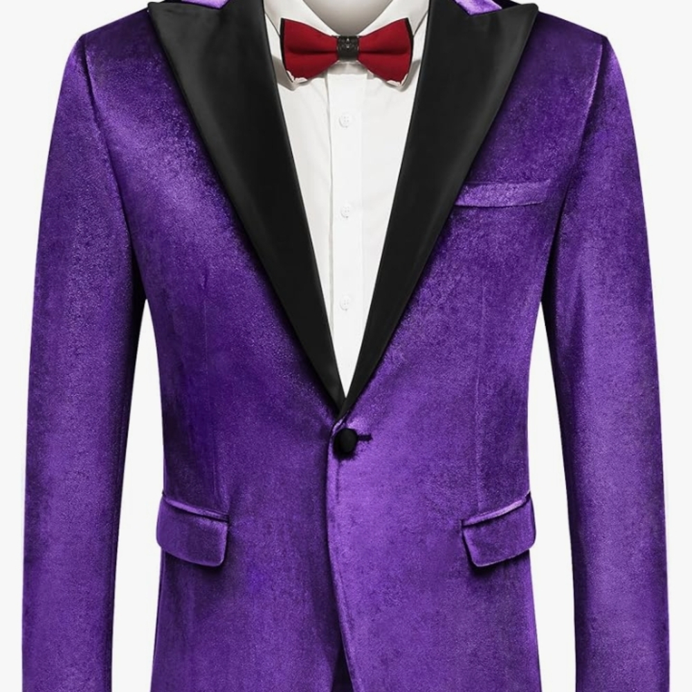 Purple Velvet Men's Blazer
